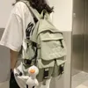 Женщины водонепроницаемый нейлон рюкзак вышивка милый колледж школьная сумка девушка Kawaii студент рюкзак мода книга леди сумка 210922