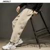 Automne coréen mode pantalons décontractés hommes couleurs solides coupe régulière chinos pantalons décontractés vêtements masculins 210528