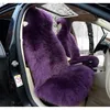 Autositzbezüge 1 STÜCKE Set Frontabdeckung Lila Wolle Winter Essential Universal Pelziger Flauschiges dickes natürliches Kissen1