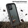 Водонепроницаемые случаи сотовых телефонов для iPhone 12 11 Pro Max XR XS Максимальный плавательный корпус для iPhone 8 7 6S SE плюс противодействие силиконовой крышке