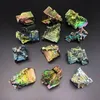 Dekorativa föremål Figurer Natural Bismuth Metal Crystal Mineral Rough Exempel Malm Stone Decoration Holiday Födelsedagsfest Form R