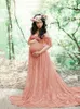 임신을위한 레이스 출산 드레스 임신 옷 맥시 가운 여성 웨딩 드레스 섹시한 사진 촬영 소품 의류 Q0713