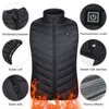 8 zones hommes femmes gilet thermique chauffant vestes auto-chauffantes électriques vêtements de sport manteau de graphène veste chauffante USB pour la chasse 211120