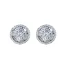 2022 Top Sell Stud Earrings Luxury Jewelry 925 Sterling Silver T Princess Cut White Topaz CZ Diamond Gemstones Promise Party Women 18k White Gold Earring Gift