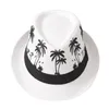 Panama Fedora Trilby Cappello da sole Cappellini casual Uomo Paglia Protezione a tesa larga Summer Beach Sombrero Cappelli da viaggio di moda Oliv22