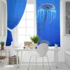 Tende moderne per soggiorno meduse macchie blu oceano camera da letto cucina tenda decorazione della casa tende per finestre