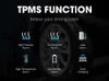 TPMS Solar Däcktrycksmonitor System Auto Power On Off med 6 Externa sensorer för Truck RV Wheel Light - 0-12BAR