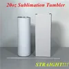 DIY Süblimasyon Tumbler 20 oz Düz Sıska Tumbler Düz Bardaklar Paslanmaz Çelik Ince Yalıtımlı Tumbler Vakum Yalıtımlı Kahve Kupa