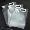 200pcs / mycket transparent plast spray fickajuice vin mjölk kaffe flytande förpackning väska dryck väska matmaterial lagringsäck