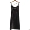 Summer Women Fashion Elegant Simplicity Split Sling Dress Female Party Backless Velvet Dresses 210520