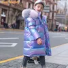 Warm 80% White duck down Jacket for Girl Winter clothes children's Thicken Outerwear clothing parka kids coat snowsuit 5-16Y 211027