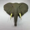 Simüle fil hayvan kafa dekoratif nesneleri duvar asılı frp heykel sanat çubuğu arka plan dekorasyon