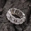 Hip-hop créatif anneau personnalité creux rectangulaire Zircon Index bague queue anneau bijoux de mariage CX220314