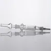 Newdhl 10mm nc kits micro mini kits de aço inoxidável tigela de vidro de ponta para tubo de água Pequenas plataformas petrolíferas ewb5581