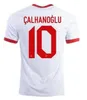 2021 Turkiet National Team Soccer Jerseys Celik Demiral Ozan Kabak Calhanoglu Yazici Hem Vit Röd Fotbollskjorta Training Uniforms Thailand