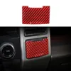 Garniture de prise de courant de contrôle central pour Ford F150 15+ fibre de carbone rouge 1 pièces