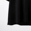 [EAM] Kobiety Black Off Shoudler Zipper Big Size Koszulka Okrągły Neck Three-Quarter Sleeve Moda Wiosna Lato 1DD6342 21512