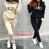 Iki Parçalı Set Eşofman Kadın Üst + Pantolon Suits Hoodie Kazak Kazak Kazak Kazak Kazak Ile Topluluk Femme Takım Setleri Artı Boyutu S-4XL Y0702