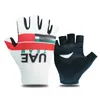 2021 UAE-team half vinger fietsen handschoenen guantes ciclismo zomer ademend fiets sport handschoen outdoor racing fietshandschoenen H1022