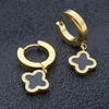 Висячие люстры Lucky Four-leaf Clover Earrings Korean Fashion Ladies -продажа из нержавеющей стали 2021