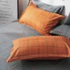 Mjukt Bekvämt sängkläder Set Bed Duvet Cover + Flat Sheet + Pillowcase Single Full Queen King Size No Quilt 210615