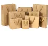 2021 10サイズの在庫とカスタマイズされた紙のギフトバッグ茶色のクラフト紙袋卸売