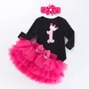 Girl039s robes bébé fille premier anniversaire tenue 1 an petite robe vêtements enfant vêtements d'été infantile baptême costume de noël5983474