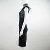 Seksowne suknie wieczorowe Satin Pióro Race High-Neck Custom Made Długie Rękawy Długość Długość Dress Robe de Mariée