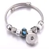 Charm Bracelets Elasticity Snap Button Bracelet Heart Crystal Bangles Beads Jewelry Making Fit 18MM Buttons279S