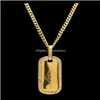 Ожерелья подвески бросают доставку 2021 Мужчины женщины из нержавеющей стали армия армия военная карта масонская мода мода панк украшения золото