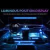 Lampe d'ambiance de lumière de pied de voiture LED avec Bluetooth APP contrôle de la musique plusieurs Modes Auto intérieur décoratif bande de lumière rvb extérieur