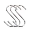 410 stainless steel S hook kitchen S Hanger Hook wardrobe metal hook nail free Clothes Handbag HookZC508