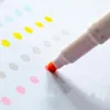 Evidenziatori 6pcs Dots Highlighter Pen Set Dual Side Writingine Marker per disegnare pittura Materiale scolastico per ufficio H6279