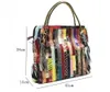 Vera pelle di vacchetta Modello serpente Strisce colorate Incantesimo Caratteristica spalla diagonale portatile Borsa casual femminile Borse da sera