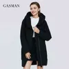 GASMAN veste d'hiver épaisse de marque de mode manteau de parka en duvet pour femmes femmes manteaux chauds mi-longs à capuche de qualité féminine 007 211216