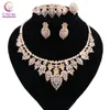 Earrings & Necklace CYNTHIA Exquisite Crystal African Beads Jewelry Set Dubai Luxury Gold Color Women Nigerian Wedding Bridal