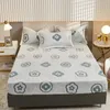 Sheets & Sets Winter Thickened Bed Snow Fleece Fitted Sheet Mattress Protector Flannel Bedspread Cute Bear Pattern Cover
