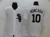 2020男性野球10 YOAN Moncada Jersey 79 Jose Abreu 7 Tim Anderson 24 Yasmani Grandal Home Black WhiteすべてのStithced Pinstripe FlexBase