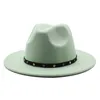 Chapéu Fedora Fedora Masculino Aba Larga Boné Homem Mulher Jazz Panama caps Senhoras Cartolas Meninas Moda Masculina Trilby Chapeau 2021 Primavera Outono Inverno 27 cores atacado