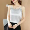 Sommar Koreanska Mode Chiffong Tank Top Women Office Lady Spaghetti Strap Lace Plus Storlek XXXL / 5XL Kläder för 210531