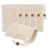 Natural Exfoliating Soap Bags Handmade Sisal Soaps Bag Pouch Holder for Shower Bath Foaming and Drying