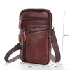 Men's Genuine Leather Waist Packs Phone Pouch Bags Male Small Chest Shoulder Belt 2021 Designer Crossbody