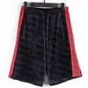 womens shorts sport trousers classic Butterfly embroidery velvet fabric hip hop elastic designer loose shorts summer casual pants