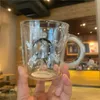 スターデザイナーセラミックマグスシリコーンカップカバー耐熱ガラスコーヒーカップカップル子供のための創造的な贈り物