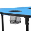2022 sala de estar móveis de pano de Oxford de aço redondo azul mesa de dobramento ao ar livre azul