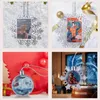 Сублимационные заготовки пластиковые рождественские украшения звезда круглые снежинки кулон DIY картина творческий рождественский подарок MDF сублимация LLD11108