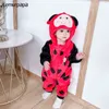 born Baby Costume Romper Onesie Winter Infant Clothes ropa bebe Soft Girl Boys Rompers Cute Bee Flannel Toddler Outfit 220106