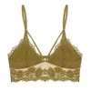 Biancheria intima sexy in pizzo stile francese profondo v wireless push up donne bralette morbido sottile reggiseno senza soluzione di continuità 210623