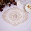 Broderi Lace Table Mat Pads Vintage French Ins Bedside Cabinet Tabeller Cloth Foto Bakgrund Props Möbler Dekorationsskydd YL560