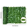 Rouleau de criblage de feuilles artificielles UV Fade Protected Privacy Hedging Wall Aménagement paysager Clôture de jardin Balcon Écran pour décor extérieur Décoratif F